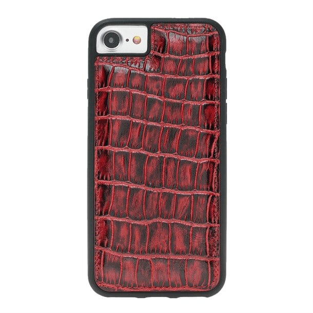 IPHONE 6-7-8 CROCO RED LEATHER COVER