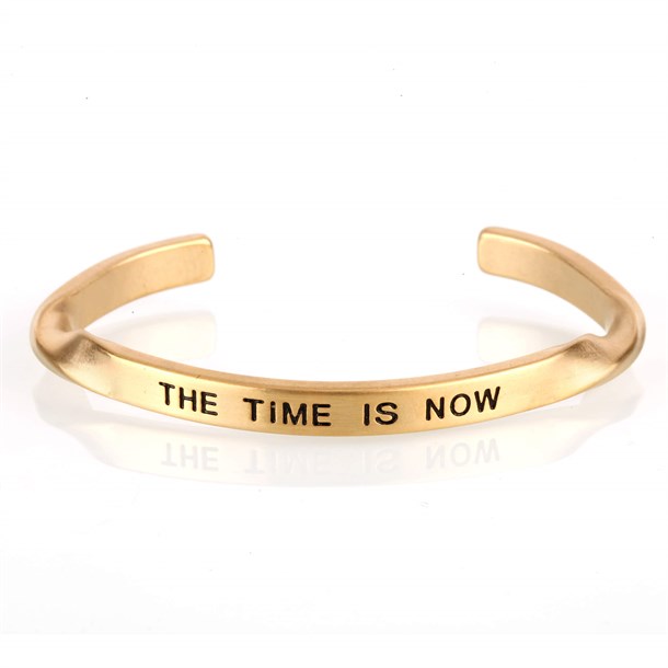 THE TIME IS NOW GOLD BRACELET