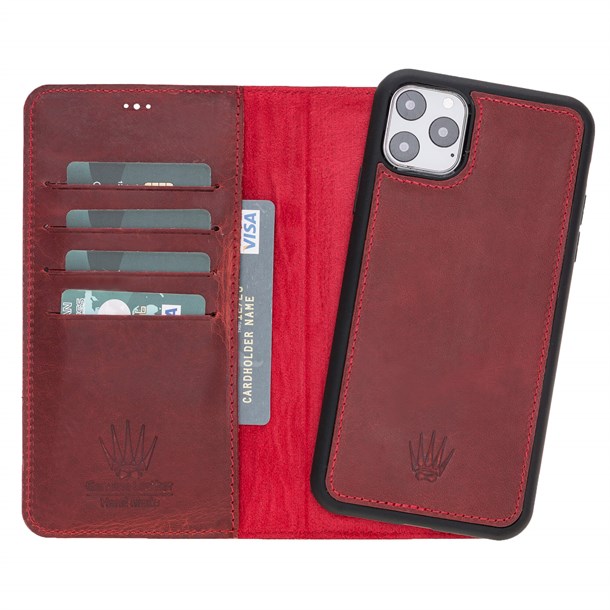 MAGIC WALLET IPHONE 11 PRO MAX BURGUNDY WALLET + COVER