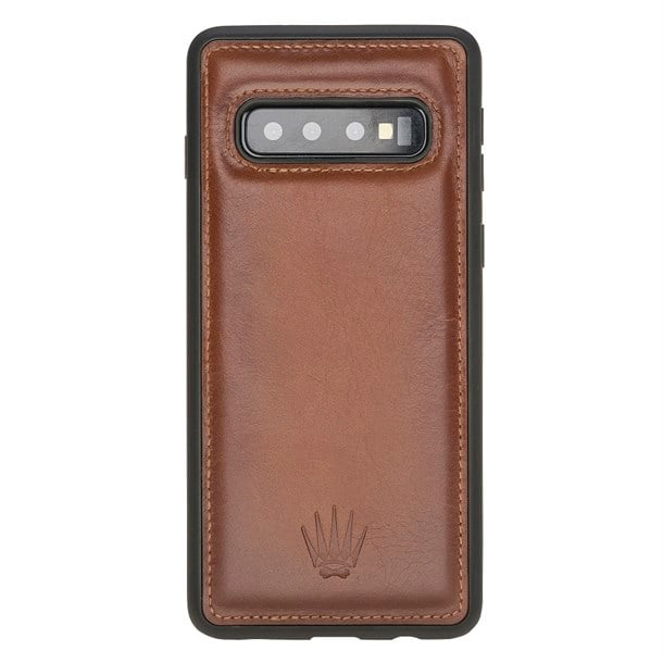 SAMSUNG S10 TAN LEATHER COVER