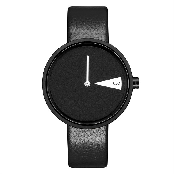 SPACE LINE BLACK LEATHER WATCH