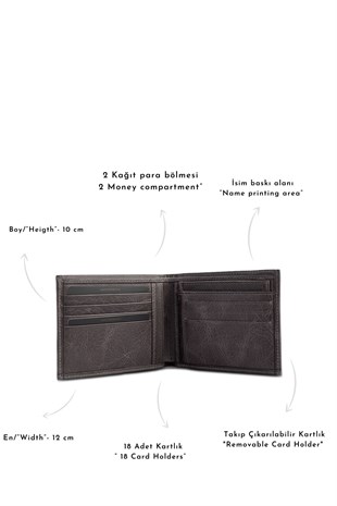 HARRY GRAY GENUINE LEATHER WALLET +CARD HOLDERWALLET & CARDHOLDERWATCHOFROYALHRRYCRZGRHARRY GRAY GENUINE LEATHER WALLET +CARD HOLDER