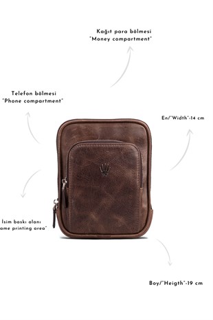 BLED TİGUAN BROWN LEATHER PURSEHANDBAGWATCHOFROYALBLDTGNBRWNBLED TİGUAN BROWN LEATHER PURSE
