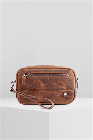 FOREST CRAZY TAN ENCRYPTED LEATHER PURSE