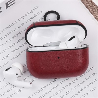 ROYAL AIR PRO CLARET RED LEATHER WIRELESS EARBUDS