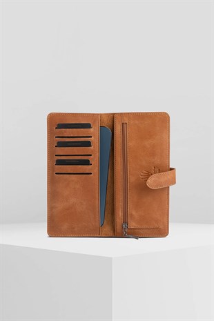 LUCY CRAZY TAN LEATHER WALLETPHONE WALLETWATCHOFROYALLUCYTGUANTABALUCY CRAZY TAN LEATHER WALLET